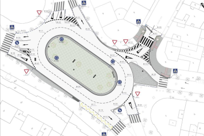 Plano de la nueva rotonda de la plaza Villaroel de Reus.