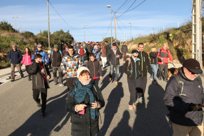 Algunos de los participantes en la cuarta Caminata de Llevant, celebrada el 15 de enero del 2017.