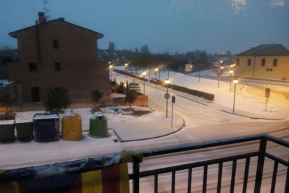 Santa Coloma de Queralt, nevada aquest matí.