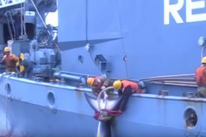 Imatge del vídeo que ha difós Sea Shepherd gravat pel Govern australià.