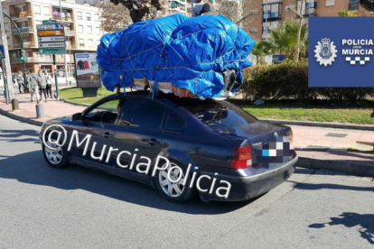 Imagen compartida por la Policía Local de Murcia.