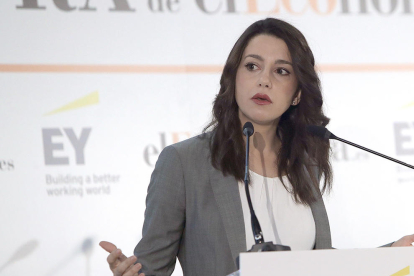 Inés Arrimadas durante la intervención en el foro de elEconomista.es