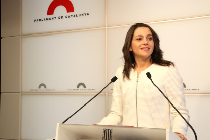 La líder de Cs, Inés Arrimadas al Parlament.