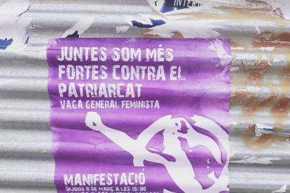 Imatge del cartell de la vaga del 8 de març a Tarragona.