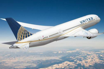 Imatge d'un avió d'United Airlines.