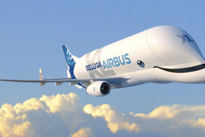 Imatge de l'aspecte del Beluga XL.