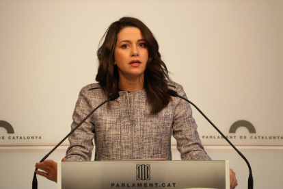 La presidenta del grupo parlamentario de Cs, Inés Arrimadas.
