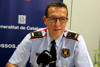 El portaveu dels Mossos d'Esquadra, l'inspector Albert Oliva, en una entrevista amb l'ACN.