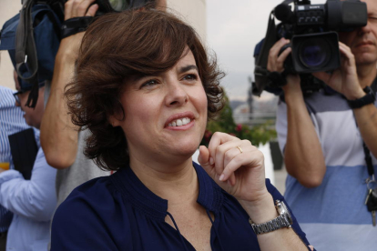 La candidata a la presidència del Partit Popular, Soraya Saénz de Santamaría.