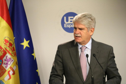 Imagen del ministro de Asuntos Exteriores a Bruselas, Alfonso Dastis.
