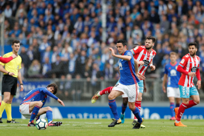 Ramon Folch, durant el partit que l'Oviedo va guanyar aquest cap de setmana contra el Lugo a camp contrari (0-1).