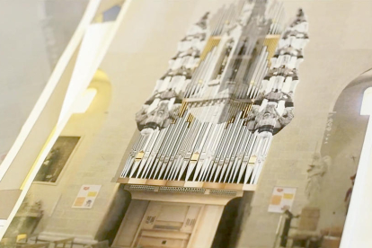 Imatge del disseny de l'orgue, que incorporarà la iconografia dels castelleres.