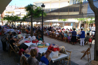 Imagen del encuentro, que se celebró en la Plaça Catalunya.