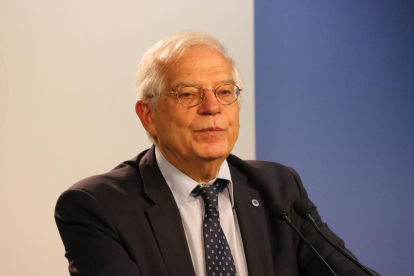Pla tancat del ministre espanyol d'Afers Estrangers, Josep Borrell.