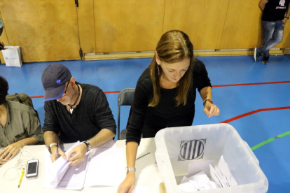 Una imagen de las votaciones en el marco del referéndum del 1-O.