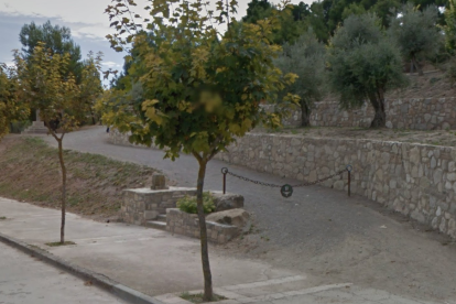 Imagen de la entrada en el parque Sant Eloi de Tàrrega.