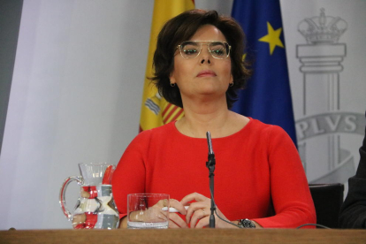 Imatge d'arxiu de la vicepresidenta del govern espanyol, Soraya Sánz de Santamaría.