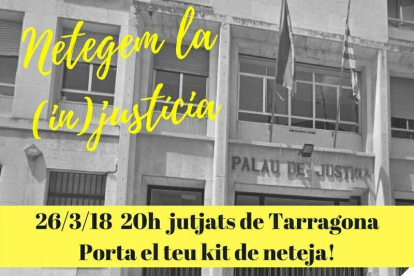 Imagen de la convocatoria para esta tarde en los juzgados de Tarragona.