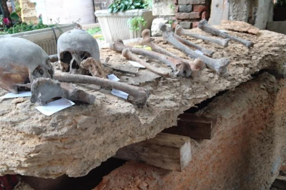 El sarcòfag descobert a Verona.