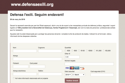 Per recaptar els fons, han obert la pàgina web www.defensaexili.org.