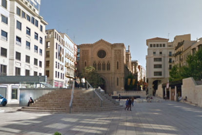 Imatge de la plaça Sant Joan de Lleida on van tenir lloc els fets.