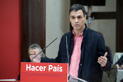 El secretari general del PSOE, Pedro Sánchez, durant la seva intervenció al comité federal del partit.