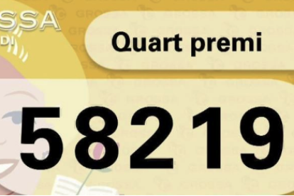 El quart premi és per al 58219.