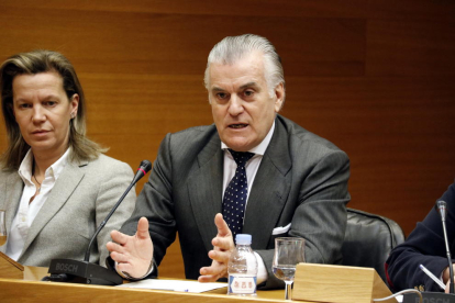 L'extresorer del PP Luis Bárcenas compareix a la comissió d'investigació a les Corts Valencianes.