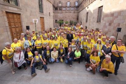El president de la Generalitat, Quim Torra, també ha rebut als Avis i Àvies de Reus per la Llibertat.