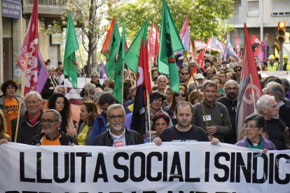 Imagen de la manifestación alternativa llevada a cabo por la tarde en Tarragona.