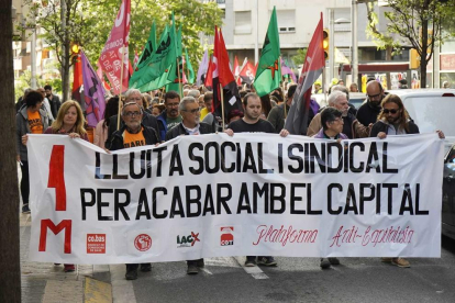 Imagen de la manifestación alternativa llevada a cabo por la tarde en Tarragona.