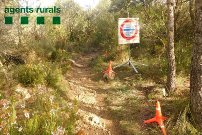 Un dels controls de circulació motoritzada al medi natural d'aquest cap de setmana.