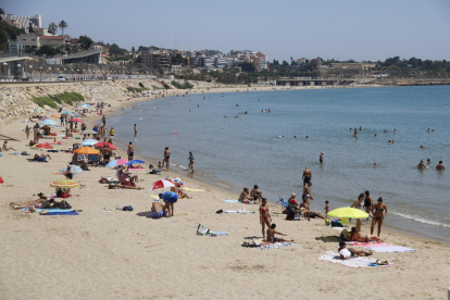 La platja del Miracle de Tarragona, en una imatge del passat 2 d'agost.