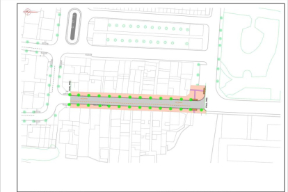 Plano del proyecto de reforma de la calle de Roger de Llúria.