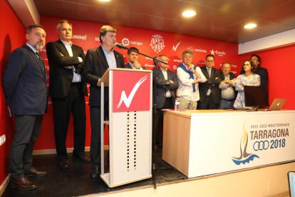 Josep Maria Andreu, durante la comparecencia que realizó el 31 de mayo del 2018 sobre la postura del club con las apuestas.