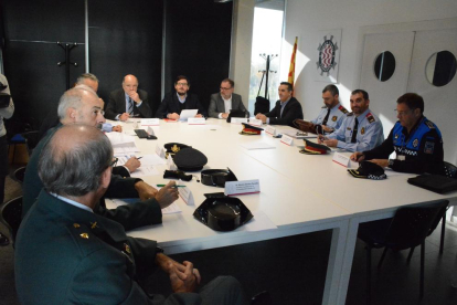 Reunión de la Junta Local de Seguridad en la comisaría de la Guardia Urbana de Tarragona.