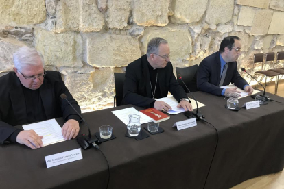 Imatge de l'acte celebrat avui per anunciar el nou arquebisbe de Tarragona.