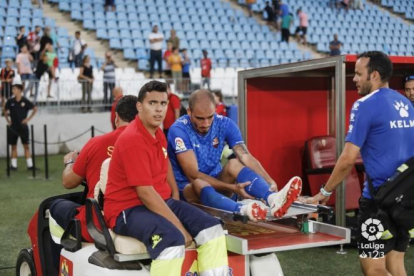 Villanueva y Carbia salieron lesionados del enfrentamiento con el Almería la semana pasada.