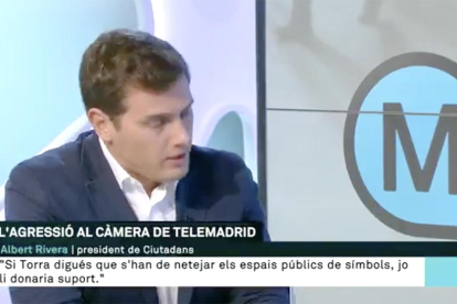 Albert Rivera, durante su entrevista a ?Els Matins' de TV3