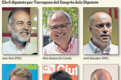 Imagen de los seis diputados por Tarargona del Congreso de los Diputados.