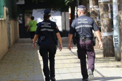 Agentes de la Policía de Valencia.