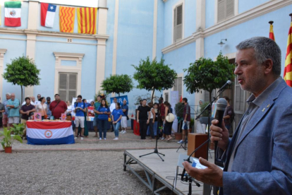 El alcalde Pau Ricomà en el acto celebrado el sábado en la Casa Canales.