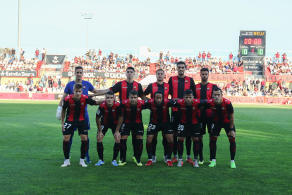Els onze futbolistes que van saltar a l'Estadi durant el Reus-Rayo Majadahonda en la 10ª jornada.