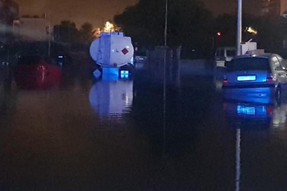 Imatge de les inundacions a Tarragona.