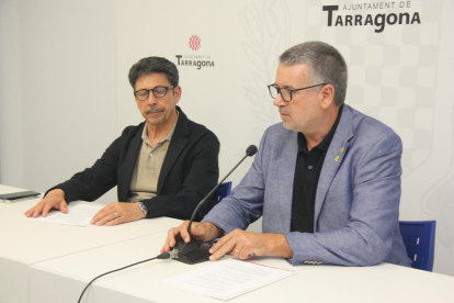L'alcalde de Tarragona, Pau Ricomà, i el conseller de Seguretat Ciutadana, Manuel Castaño.