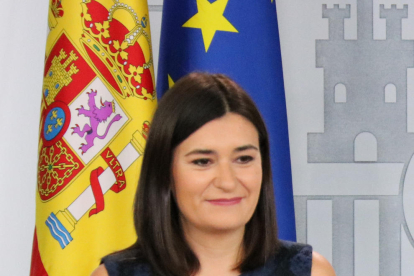 La ministra de Sanitat, Carmen Montón, en el Consell de Ministres del 7 de setembre