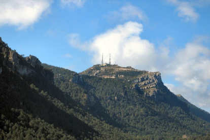 Imatge del Mont Caro, lloc on es va perdre el boletaire de 23 anys.