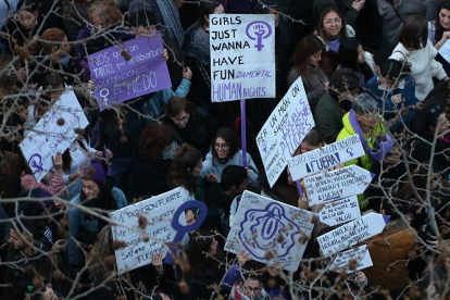 Imatge d'arxiu d'una manifestació feminista
