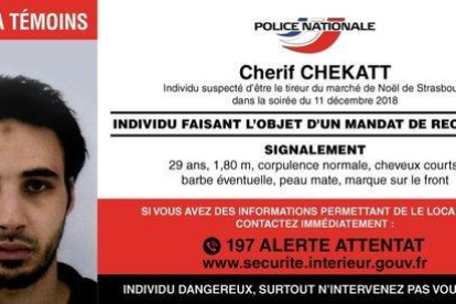 Imatge del missatge que la policia francesa ha difós el 12 de desembre del 2018 a través de les xarxes socials.