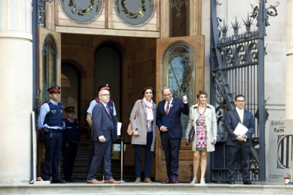 El president de la Generalitat, Quim Torra, entrant al TSJC.